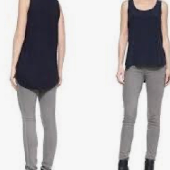 Vince Hi Low Black Scoop Neck Tank Top  Size L - Picture 1 of 15